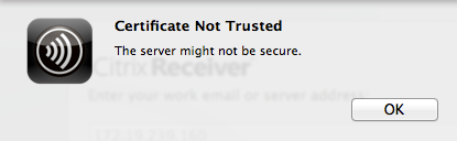 Citrix Receiver For Mac Server Might Not Be Secure